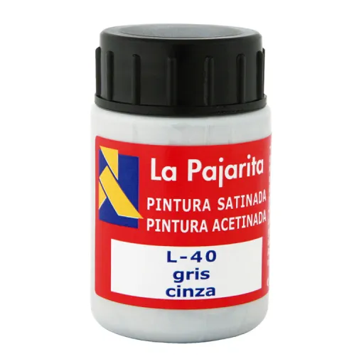 Tinta Pástica e Vinílica Líquida La Pajarita 35ML Cinza 6 Un.