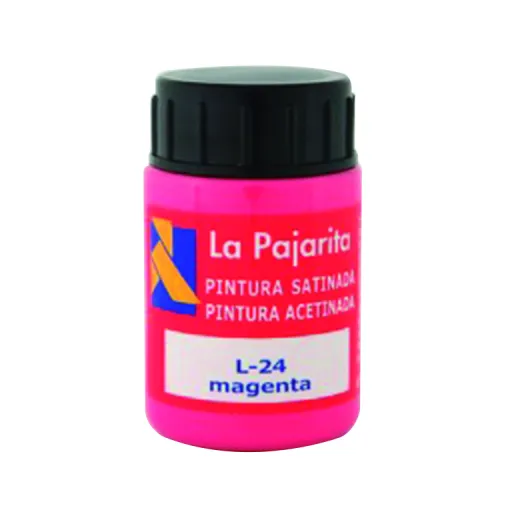 Tinta Pástica e Vinílica Líquida La Pajarita 35ML Magenta 6 Un.