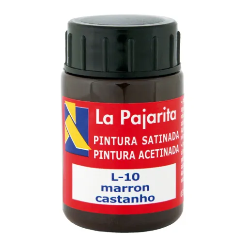 Tinta Pástica e Vinílica Líquida La Pajarita 35ML Castanho 6 Un.