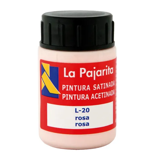 Tinta Pástica e Vinílica Líquida La Pajarita 35ML Rosa 6 Un.