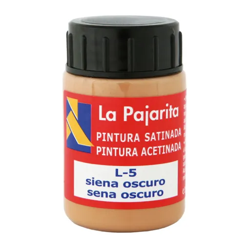 Tinta Pástica e Vinílica Líquida La Pajarita 35ML Siena Escuro 6 Un.