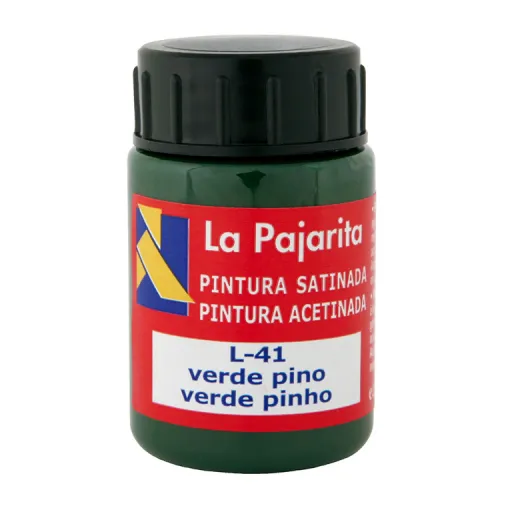 Tinta Pástica e Vinílica Líquida La Pajarita 35ML Verde Pinho 6 Un.