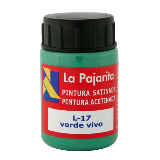 Tinta Pástica e Vinílica Líquida La Pajarita 35ML Verde Vivo 6 Un.