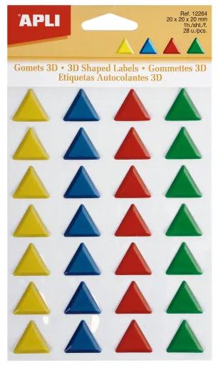 Etiquetas Autocolantes 3D Triangulo 20MM