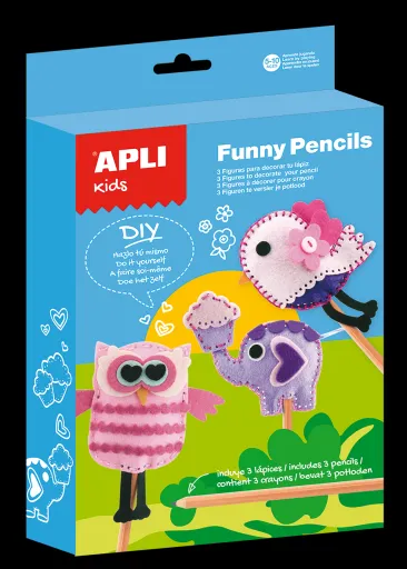 Kit Diy Funny Pencils Feltro 3U