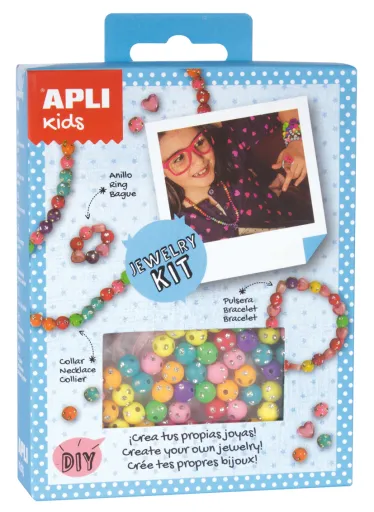 Mini Kit Diy Apli Jóias Colar+Pulseira+Anel Azul