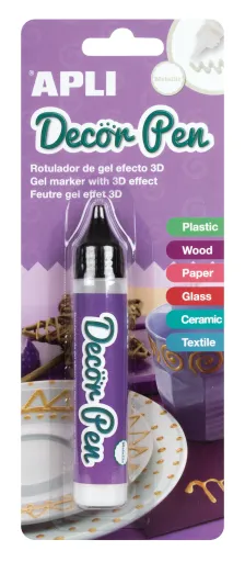 Marcadores de Gel Branco Metalizado - Decorpen