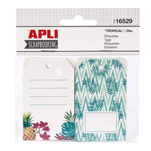 Etiquetas com Estilo Tropical - Scrapbooking Apli