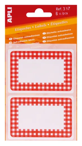 Etiquetas Adesivas de Cozinha Vermelha 10 Folhas Apli 42x78mm