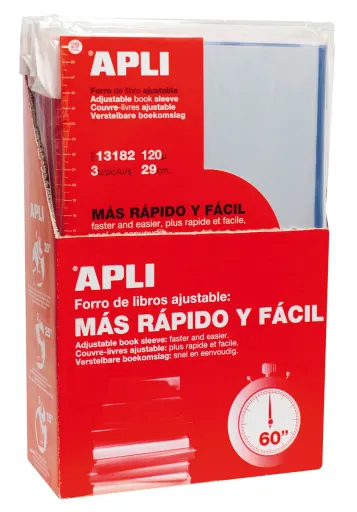 Capa Forra Livros Auto-Ajustável 290mm 3 Un. Apli