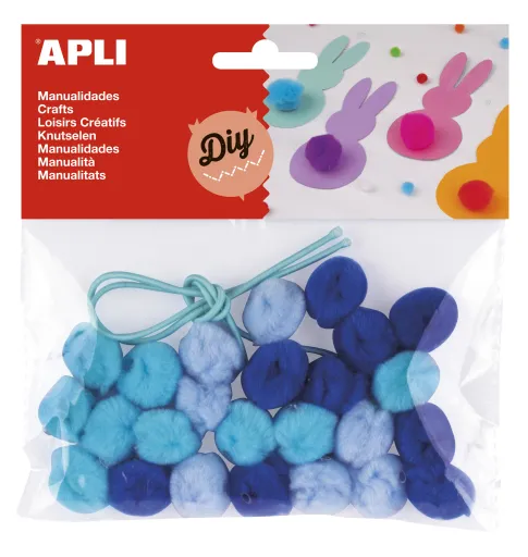 Kit Manualidades Apli Cordas Elásticas e Pompons 25un.