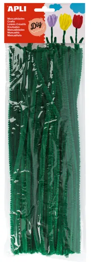 Arames de Chenille Verdes 50un. Apli