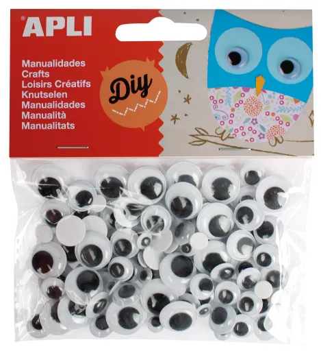 Kit Manualidades Apli Olhos Redondos Móveis 100un.