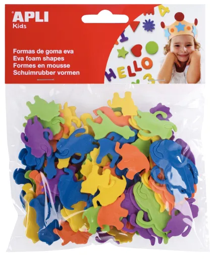 Kit Manualidades Apli Animais em Borracha Eva 100un.