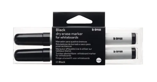 Marcadores para Quadro Branco Blister 2 Unidades Preto Bi-Office