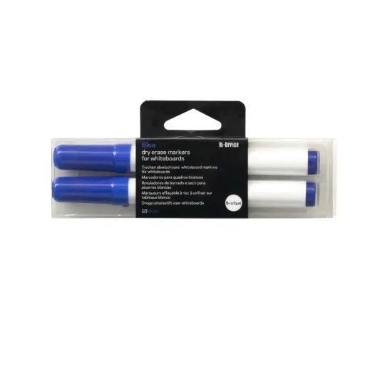 Marcadores para Quadro Branco Blister 2 Unidades Azul Bi-Office