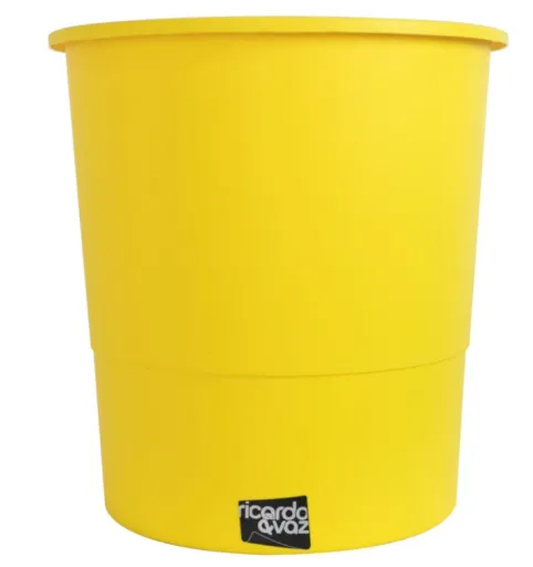 Cesto de Papéis 12 Lt Amarelo