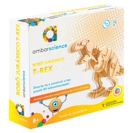 Jogos Educativos T-Rex - Robô Movimento | Puzzle 3D