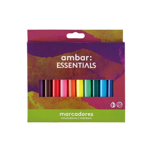 Marcadores Jumbo Ambar 12 Un.