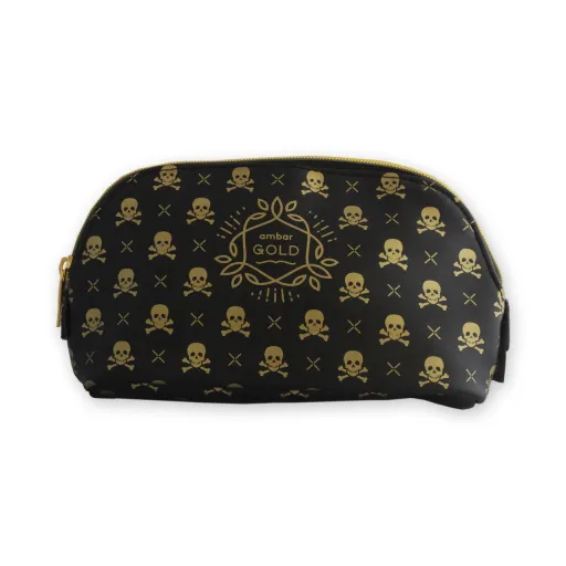 Bolsa Estojo Oval Gold Black