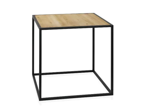 Mesa Quadrada em Mdf / Metal Preto