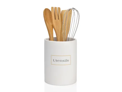 Suporte para 4 Utensílios de Cozinha Cerâmica