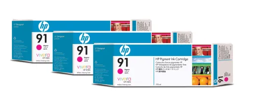 Tinteiro Magenta HP Designjet Z6100 - Pack de 3