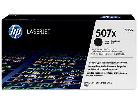 Toner Laser HP Laserjet M551N - Alta Capacidade Preto (507X)