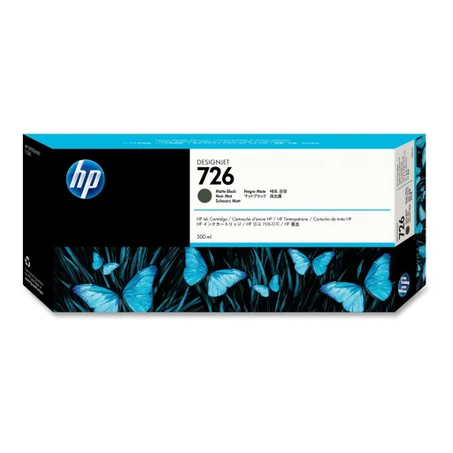 Tinteiro Preto Matte HP Designjet T1200 - 300ml - 726