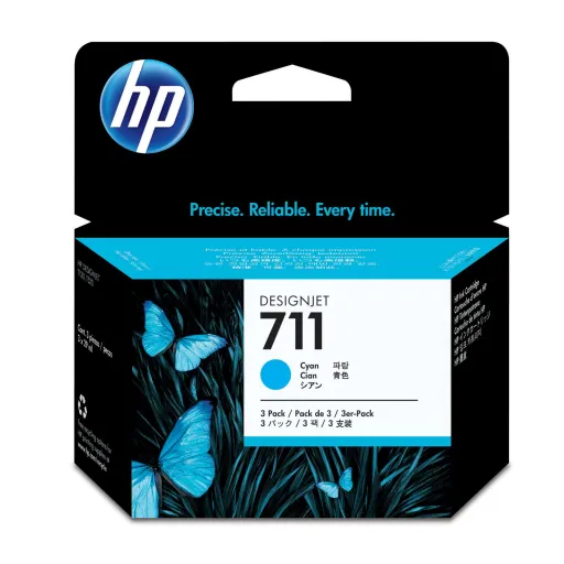 Tinteiro Cião HP Designjet T120/T520 - Pack de 3 - 29ml -711