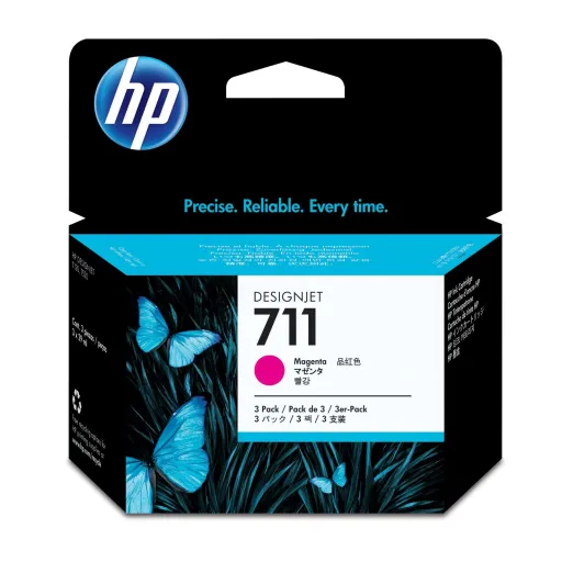 Tinteiro Magenta HP Designjet T120/T520 - Pack 3 - 29ml -711