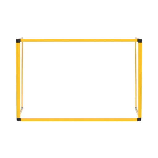 Placa de Vidro Trio 600 mm de Altura Frame Alumínio Amarelo 900x600 mm COVID-19