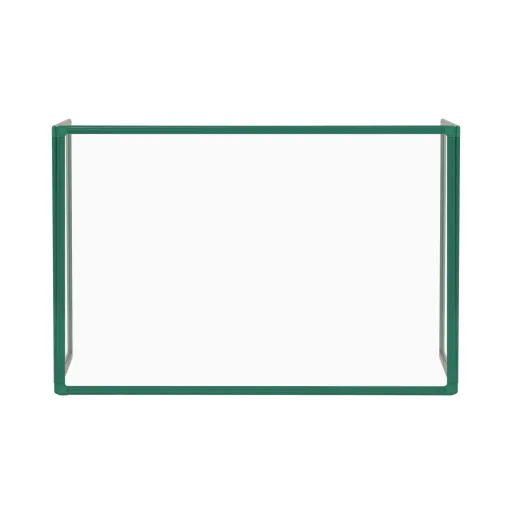 Placa de Vidro Trio 600 mm de Altura Frame Alumínio Verde 1200x900 mm COVID-19