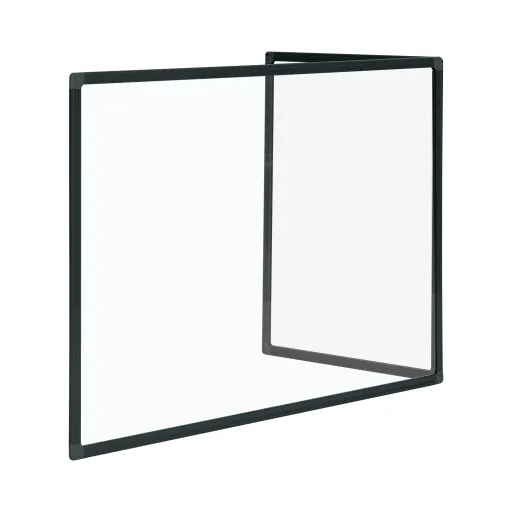 Placa Acrílica Duo Frame Preto 900x600mm COVID-19