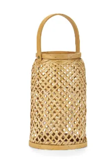 Suporte De Vela De Bambu Leve Ø20x30