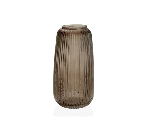 Vaso Castanho Vidro Ø13x25 cm