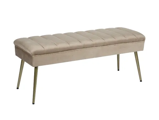 Banqueta Beige 110x40x43 cm