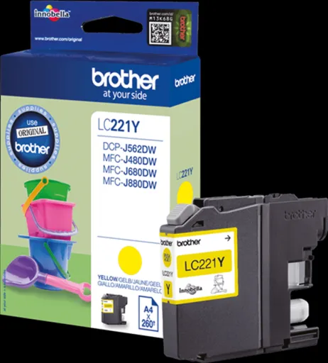 Tinteiro Original Brother Amarelo LC221YBP