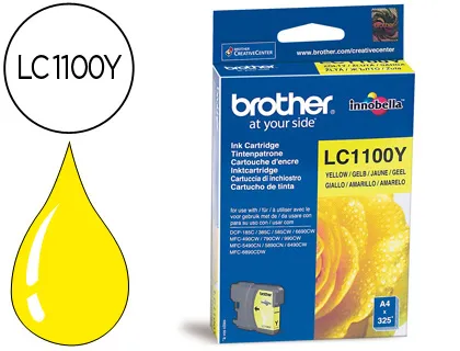 Tinteiro Original Brother Amarelo LC1100YBP