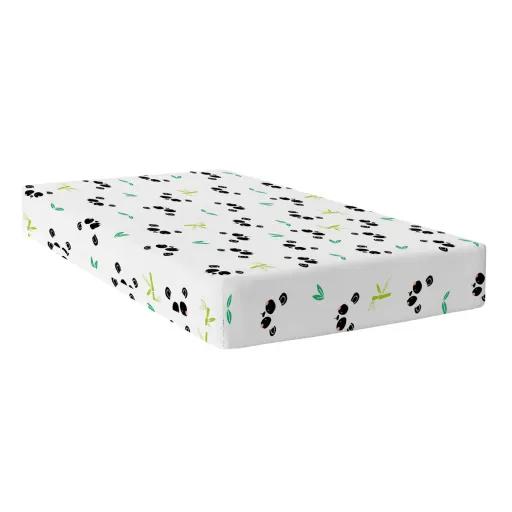 Lençol de Baixo Ajustável HappyFriday Multicolor 90 x 200 x 32 cm Urso Panda