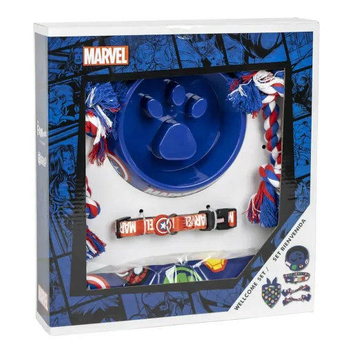 Conjunto de Oferta de Boas-Vindas para Cães The Avengers Azul 5 Peças