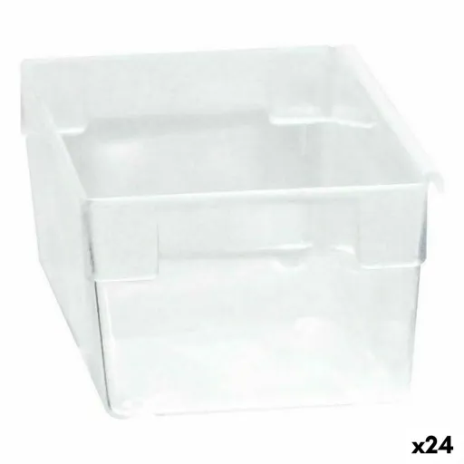 Caixa Multiusos Modular Transparente 15 x 8 x 5,3 cm (24 Unidades)