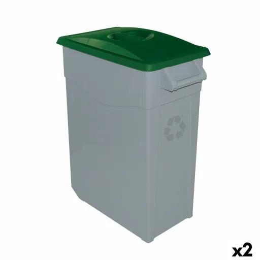 Caixote de Lixo para Reciclagem Denox 65 L Verde (2 Unidades)