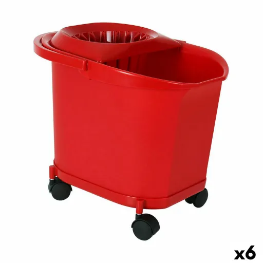 Balde de Limpeza 16 L Vermelho (6 Unidades)