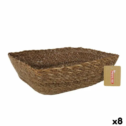 Cesta Multiusos Privilege   Vime Retangular 30 x 23 x 9 cm (8 Unidades)