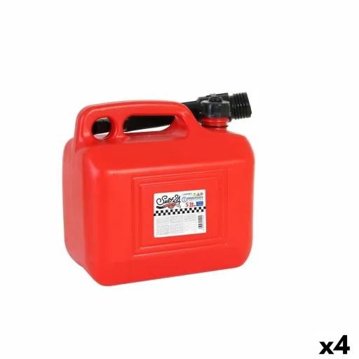 Tanque para Combustível com Funil Continental Self Vermelho 5 L (4 Unidades) 5 L