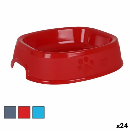 Comedouro para Cão Dem Pet 26 x 22 x 5 cm Plástico Quadrado (24 Unidades)