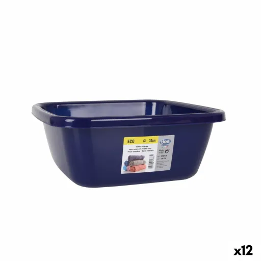 Bacia Dem Eco Azul Quadrado 6 L 29 x 29 x 12 cm (12 Unidades)