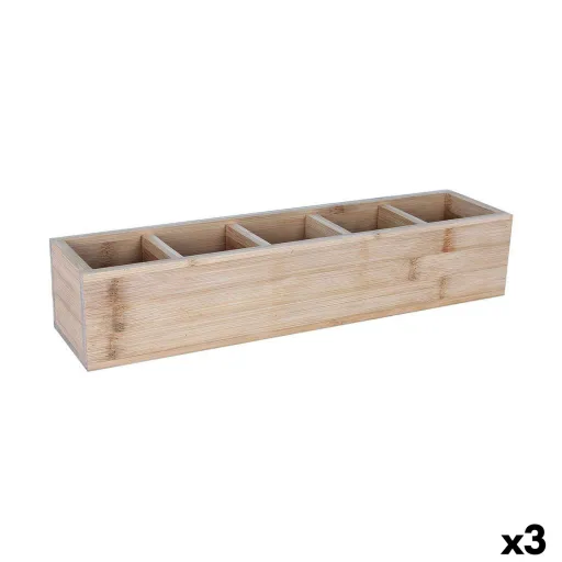 Organizador de Talheres Viejo Valle Bambu 39 x 10 x 8 cm (3 Unidades)