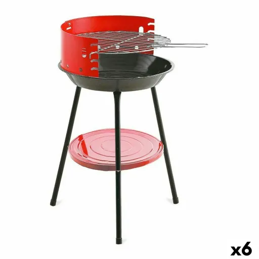 Churrasco Algon Vermelho Grelhador 36 x 36 x 55 cm